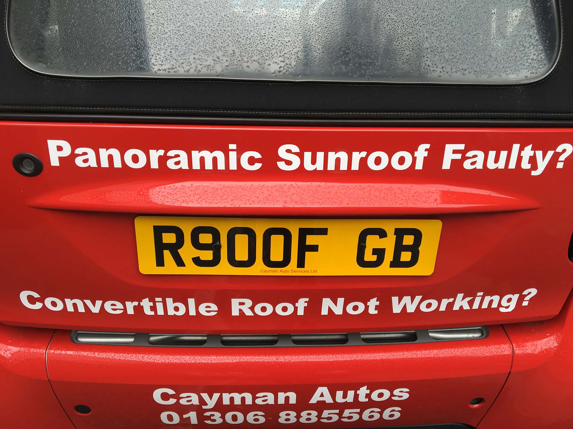 Smart Car cabriolet roof problems Cayman Auto Services